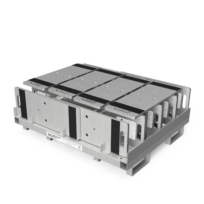 Guardrail Weighted Base Plate Storage Pallet: Capacity 20 Plates, Galvanized - Guardrail Kits and Applications Hilmerson Safety Rail System™