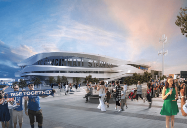 Stadium Safety Rails FC Cincinnati West End Stadium - Cincinnati, OH - Hilmerson Safety Rail ...