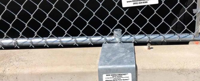 Hilmerson Barrier Fence System™ Available thru Warning Lites of MN Rental Product Line in the Midwest - Side Saddle Bracket