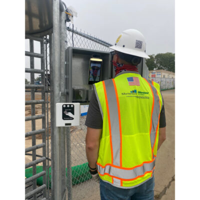 Construction Employee Checkpoint COVID Temperature and Mask Checker