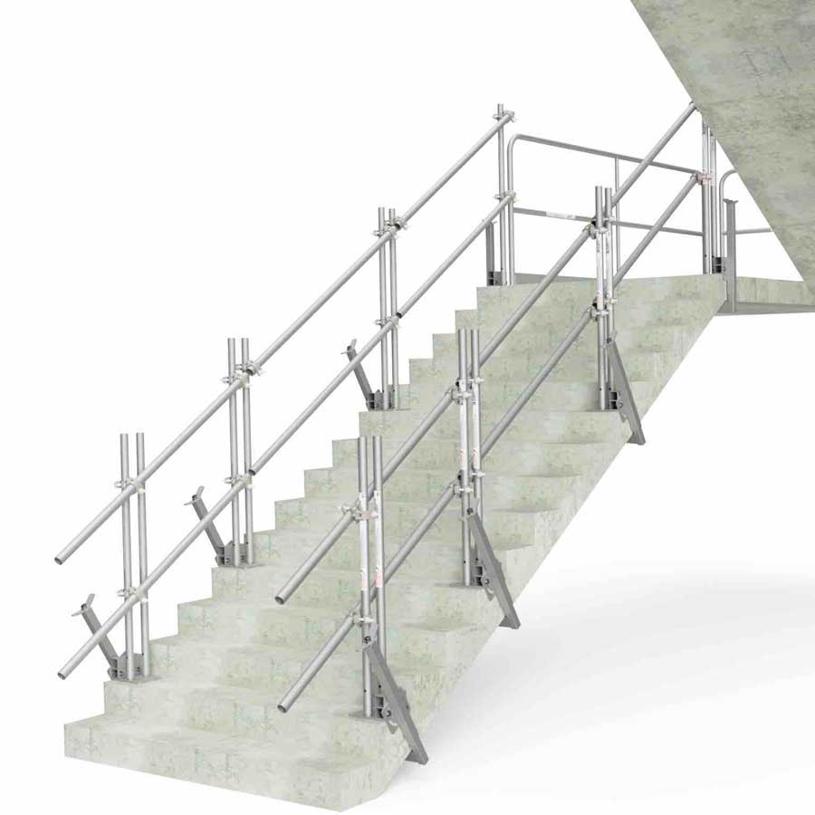 temporary safety railing for stairs