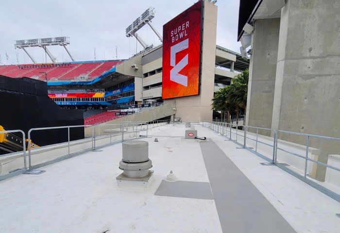 Super Bowl LV 2021 Raymond James Stadium - Tampa FL – Hilmerson Safety Rail System™