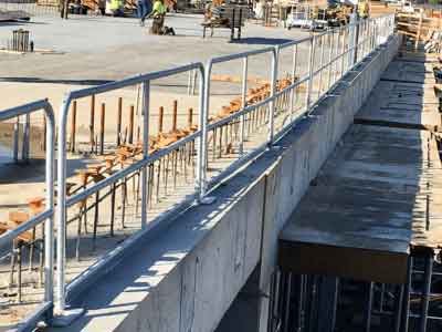 construction safety rail engineered for fall protection