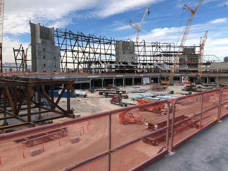 safety rail for stadium construction