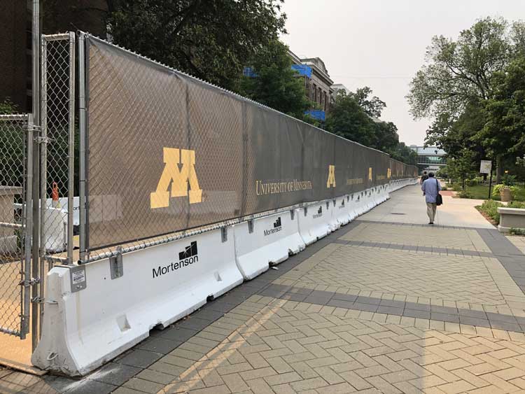 construction barrier fence system