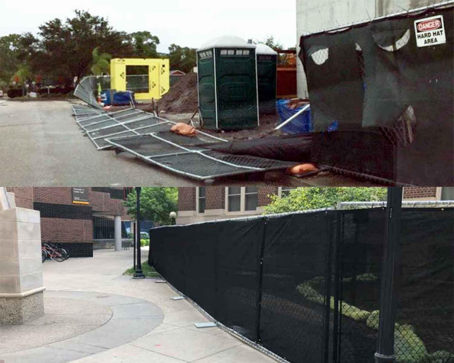 Stand alone fencing temporary vs reusable perimeter construction fencing