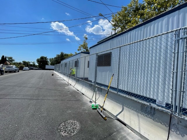 Barrier Fence at Public School Construction Site