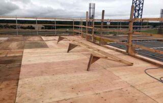 Wooden Guardrail Construction Site