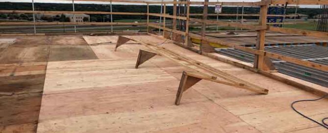 Wooden Guardrail Construction Site