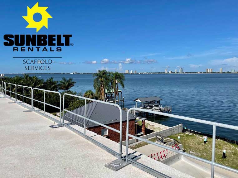 temporary guardrail rental sunbelt safety rail system