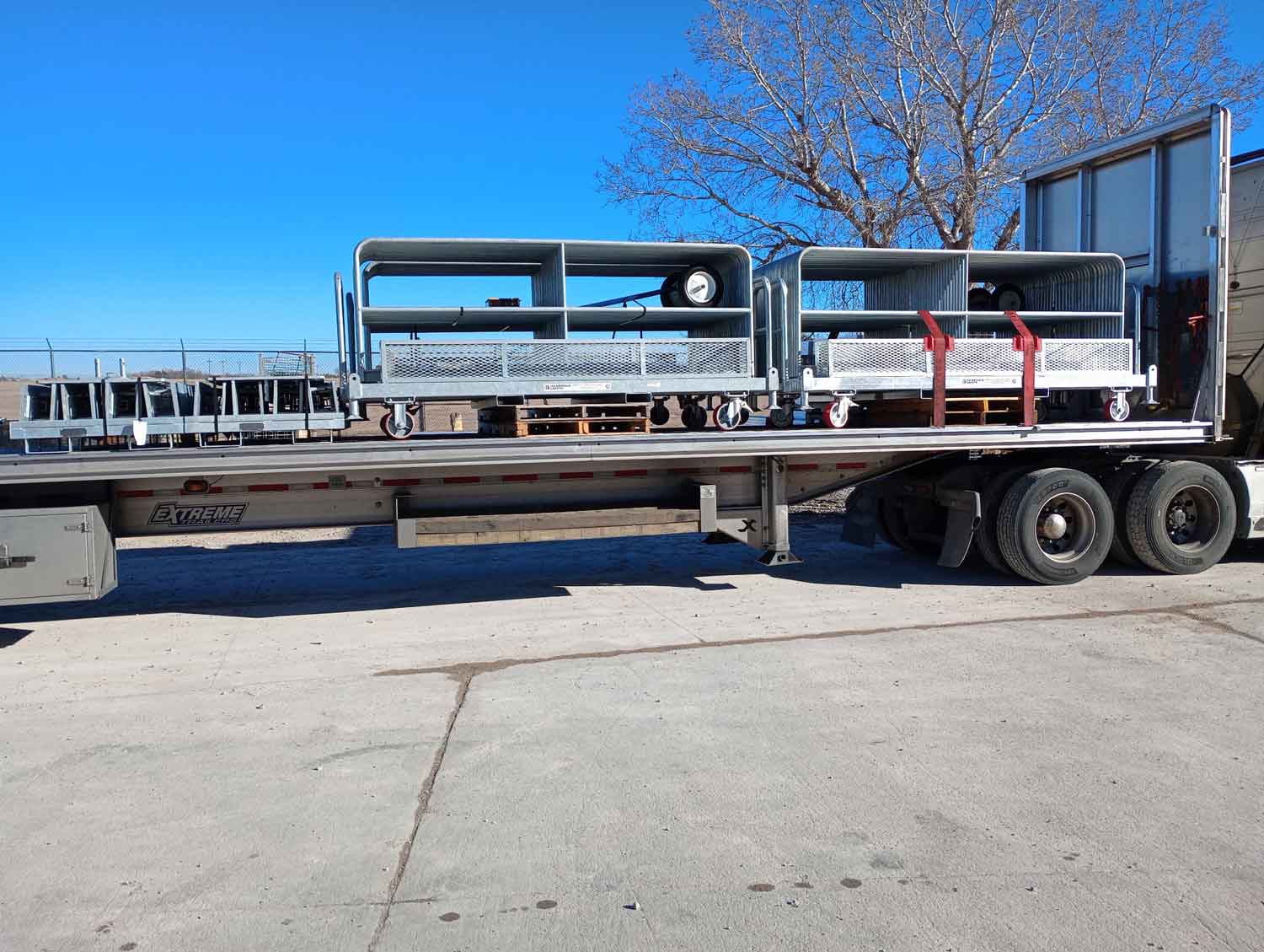 Rail System being transported to Data center