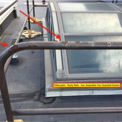 1654375676893 Rust spots on safety rail from forklift