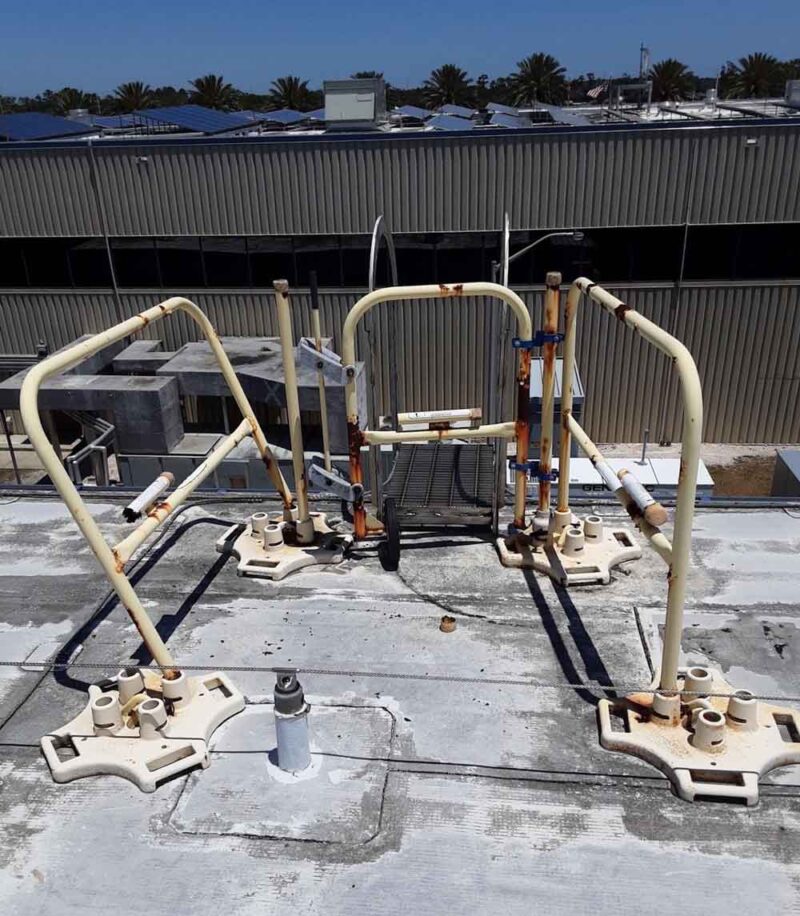 RustonGuardrail-800×916 rusted and weak powder coated safety rail