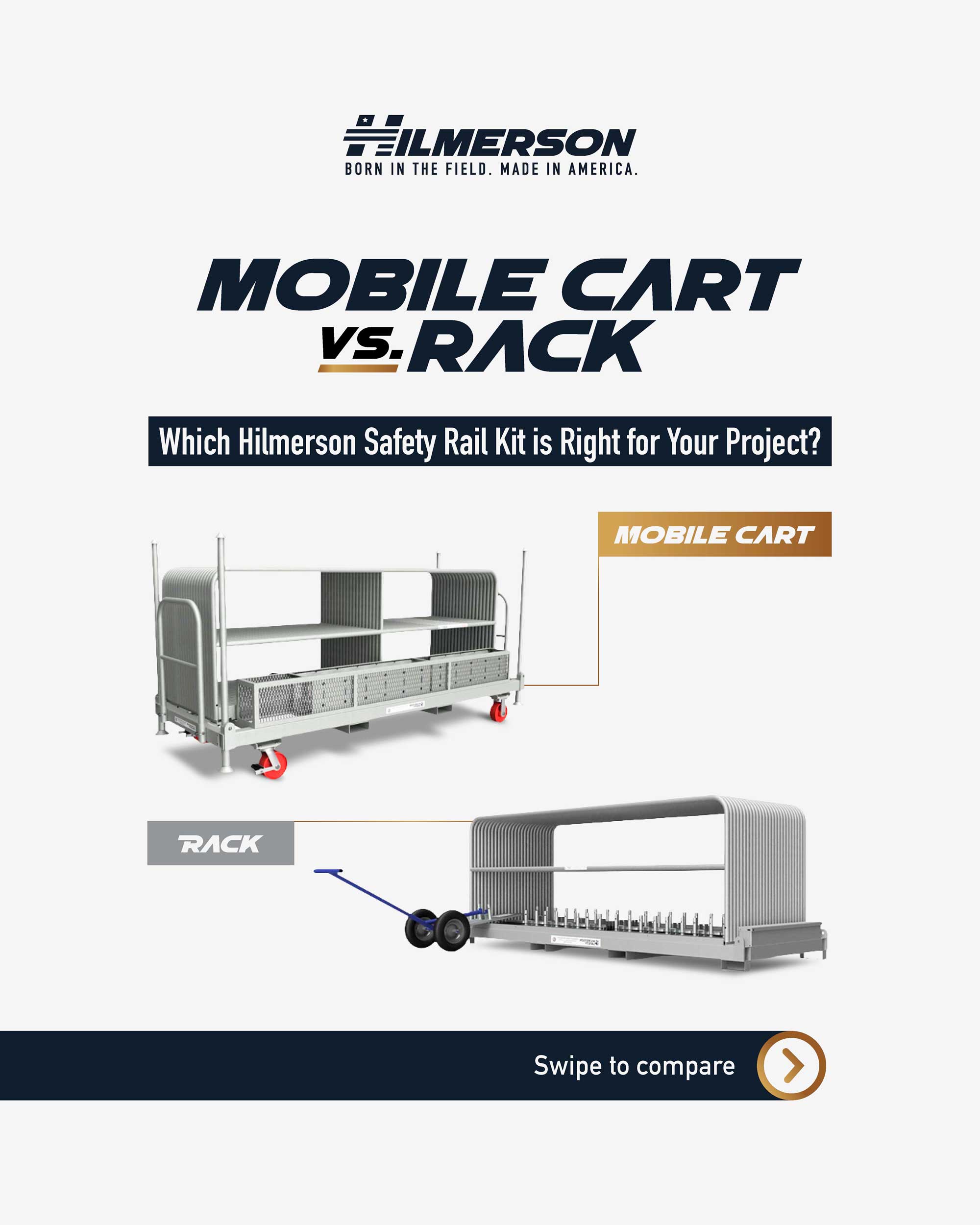 Mobile Cart vs Rack: Which Hilmerson Safety Rail Kit is Right for Your Project?